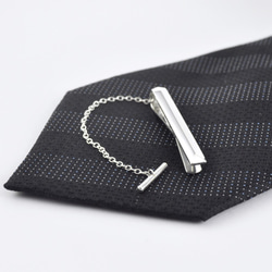 立體三角領帶夾 925純銀 第2張的照片