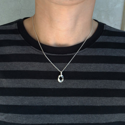 Sterling Silver Chain Pendant Necklace,Satin Finish 4枚目の画像