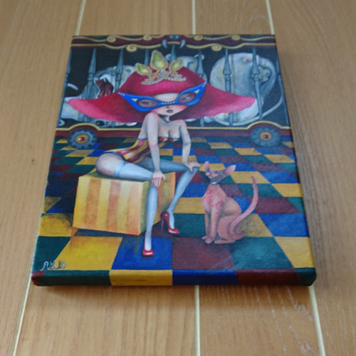 ☆Old Circus☆昔の不思議なサーカス☆アート作品原画☆一点もの