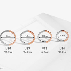 ⓃⒺⓌ 新設計 Two-Tone簡約啞面鈦鋼戒指 | 18K玫瑰金 第3張的照片