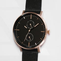 熱賣！Two-Tone 黑 x 玫瑰金 MG002 手錶 | 鋼帶+皮帶套裝 第2張的照片