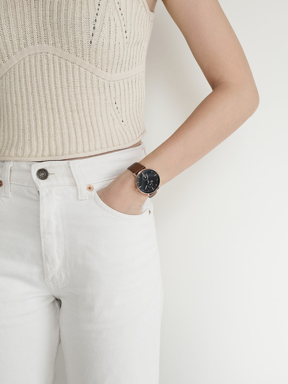 熱賣！Two-Tone 黑 x 玫瑰金 MG002 手錶 | 鋼帶+皮帶套裝 第7張的照片