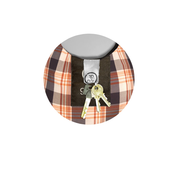 grion單肩包（小）SNLS-03橘黑英式格紋 第4張的照片