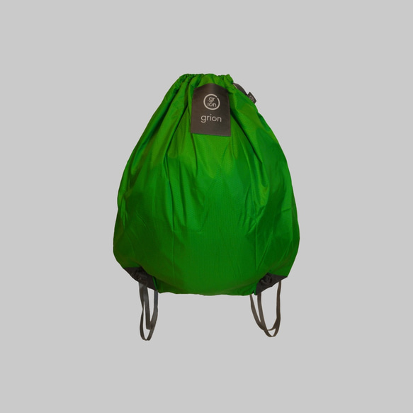 grion防水バックパック（中）BWLM-13ヘキサゴン薄いグリーンのチェック柄 1枚目の画像