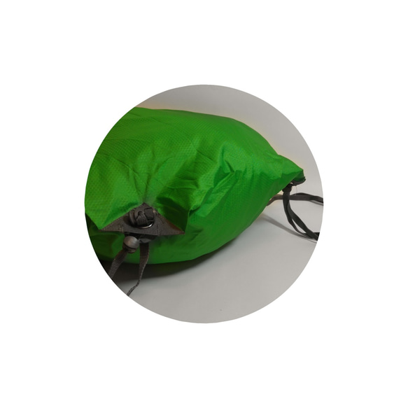 grion防水バックパック（中）BWLM-13ヘキサゴン薄いグリーンのチェック柄 5枚目の画像