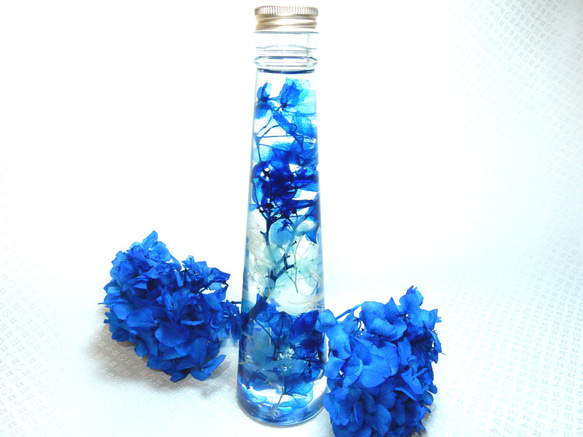 【再販10以上】ハーバリウム　～champ de fleure（シャンドゥフルール）～　bleu 2枚目の画像