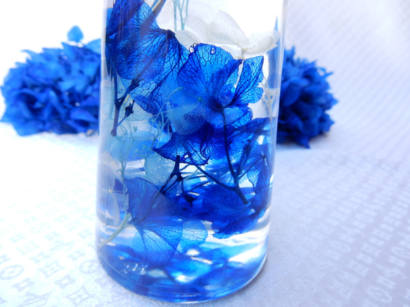 【再販10以上】ハーバリウム　～champ de fleure（シャンドゥフルール）～　bleu 3枚目の画像