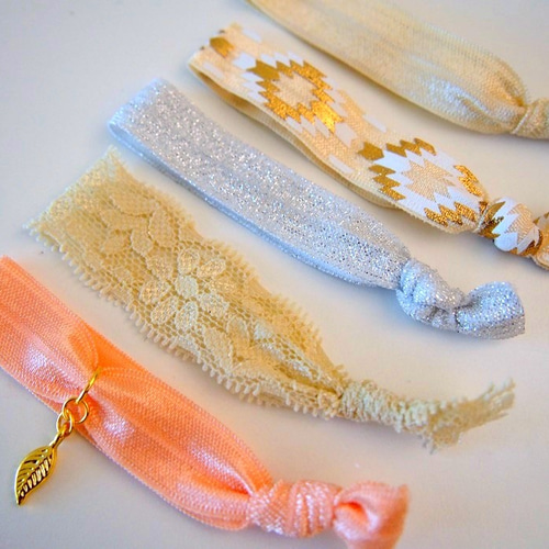 ヘアタイ☆ブレス（5個セット♡選べるチャーム付き） ヘアゴム Kurumi