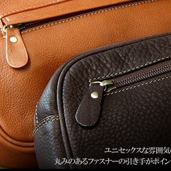 【送料無料】牛本革 セカンドバッグ カーフレザー 3枚目の画像
