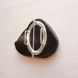 文鳥 漆 帯留めブローチ 5枚目の画像