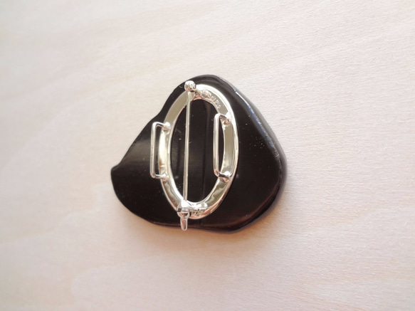 文鳥 漆 帯留めブローチ 5枚目の画像