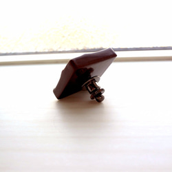 漆ちょこブローチ(ハート)ⅰ 3枚目の画像