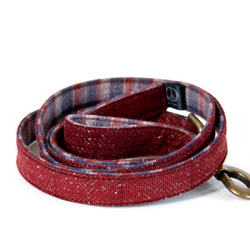 Tweed x Check Reversible Small Dog Lead Engine AG 第1張的照片