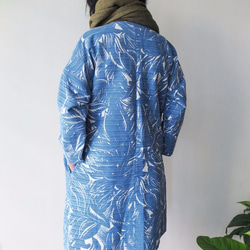 Palm Coat 土耳其藍印花排釦大衣 第3張的照片