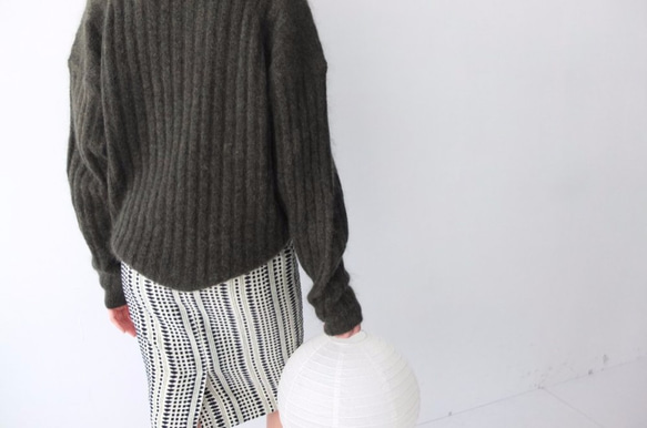 Kasmit Sweater 螺紋垂肩羊毛毛衣 第3張的照片