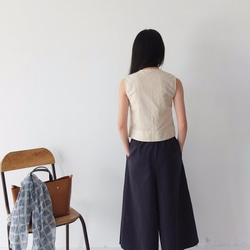 IMCHO CULOTTES (NAVY) 海軍藍鬆緊寬褲 第5張的照片