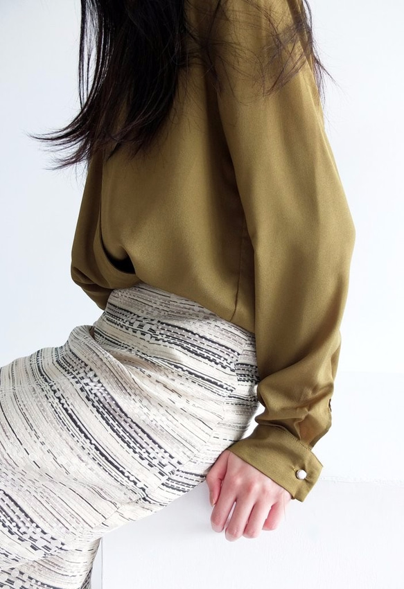 PIXIE SKIRT 幾何印花鉛筆裙 第2張的照片