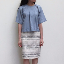 PIXIE SKIRT 幾何印花鉛筆裙 第5張的照片