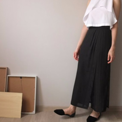 Sibuya Trousers  層次遊戲半透視圍裙褲 第1張的照片