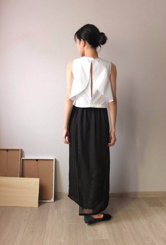 Sibuya Trousers  層次遊戲半透視圍裙褲 第3張的照片