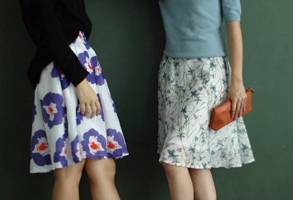 MOSS SKIRT(size "s") 春賞薄絲花裙(只剩s碼25"腰) 第4張的照片