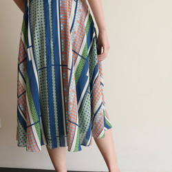 MAXINE SKIRT 幾何印花及膝裙 第8張的照片