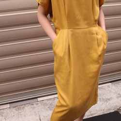 夏日芥黃圓領洋裝 JAURES DRESS 第7張的照片