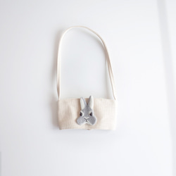 【Q-cute】羊毛氈簍空飲料袋系列-大杯兔兔頭 第1張的照片