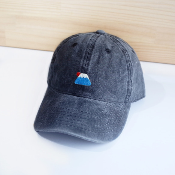 【Q-cute】帽子系列-太陽富士山復古棒球帽 第5張的照片