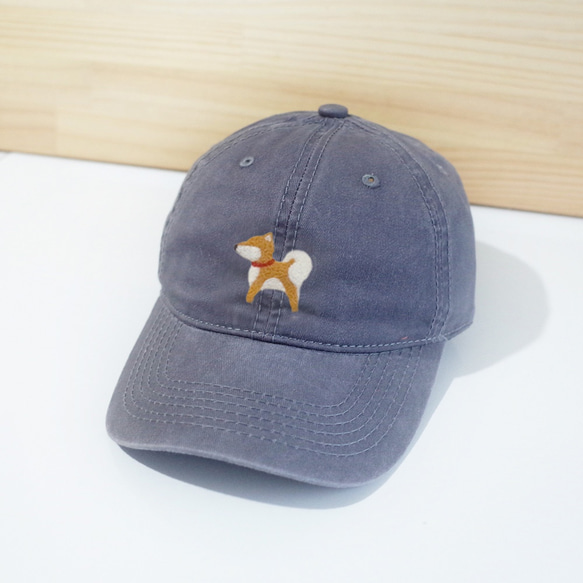 【Q-cute】帽子系列-柴犬復古棒球帽 第4張的照片