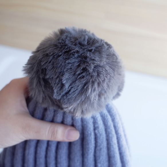 【Q-cute】毛帽系列-柯基球球帽 第2張的照片