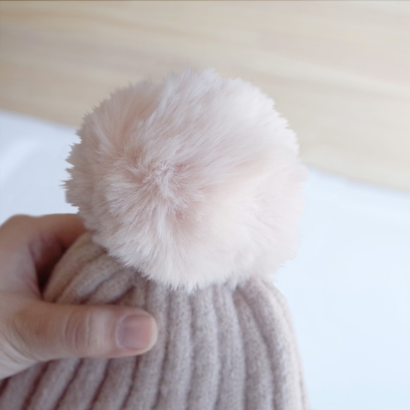 【Q-cute】毛帽系列-柴犬球球帽 第3張的照片