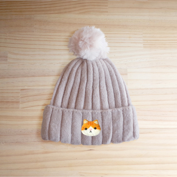 【Q-cute】毛帽系列-貓貓頭/客製化/球球帽 第3張的照片