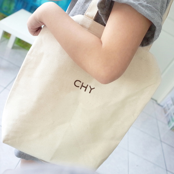 【Q-cute】袋子系列-直式雙提袋-客製化英文字 第1張的照片