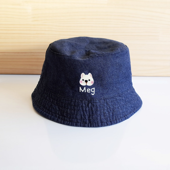 【Q-cute】帽子系列-漁夫帽-狗頭、貓頭、兔頭-加字/客製化 第4張的照片