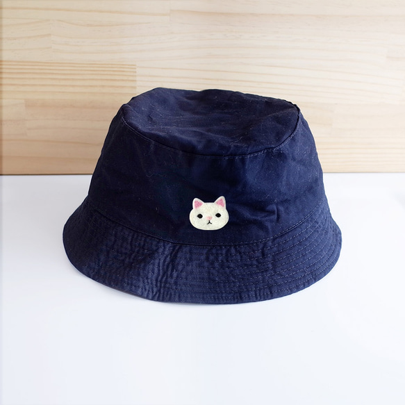 【Q-cute】帽子系列-漁夫帽-狗頭、貓頭、兔頭-加字/客製化 第7張的照片