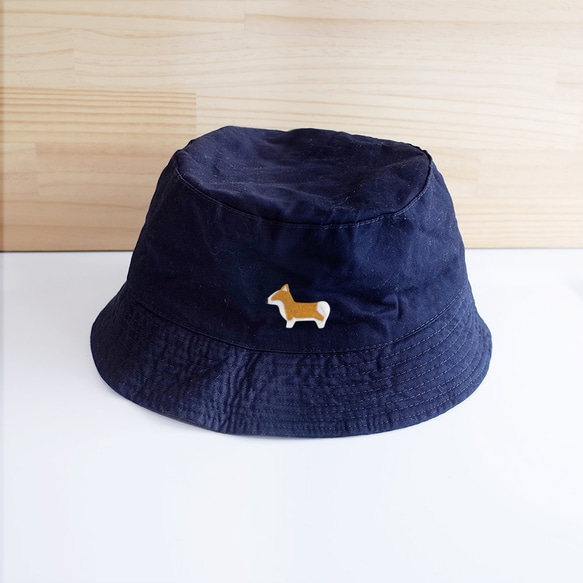 [Q-cute]帽子シリーズ-漁師の帽子-柴犬、ハスキー、ケジ、ダックスフント-単語を追加 6枚目の画像