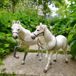 〈オーダー羊毛作品〉白馬のウェルカムドール 2枚目の画像