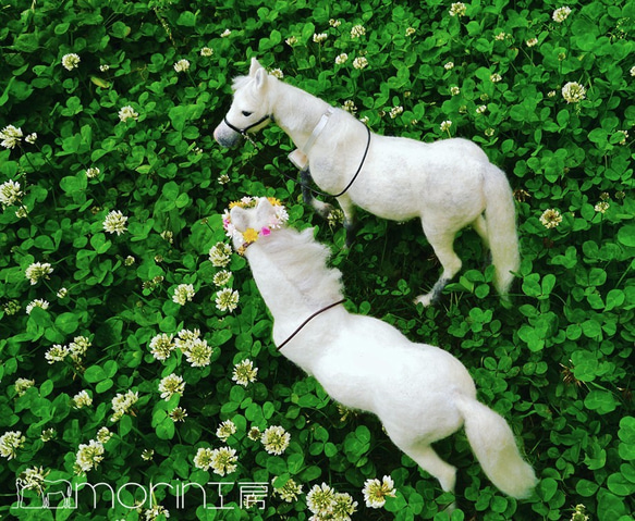 〈オーダー羊毛作品〉白馬のウェルカムドール 4枚目の画像