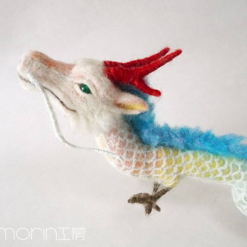 オーダー羊毛作品〉虹色龍 羊毛フェルト morin工房 HIROKO 通販