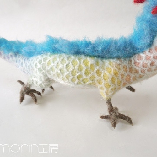オーダー羊毛作品〉虹色龍 羊毛フェルト morin工房 HIROKO 通販