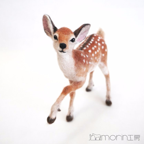 羊毛フェルト バンビ 羊毛フェルト morin工房 HIROKO 通販 2991731