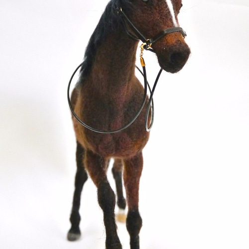 【サラブレッドコレクション メロディーレーン】羊毛フェルト馬 オブジェ馬 サラブレッドコレクション メロディーレーン】羊毛フェルト馬
