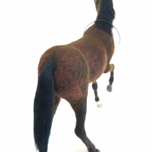 サラブレッドコレクション キーストン】羊毛フェルト馬 オブジェ 馬