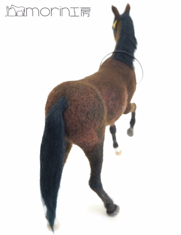 羊毛フェルト　馬　サラブレッド（牝馬） 5枚目の画像