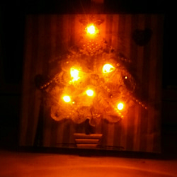 アンティークレースクリスマスツリーパネル 2枚目の画像