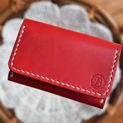 本革 名刺入れ（ワイン×レッド） 名刺入れ・カードケース BLESS 通販