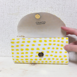 polkadot  YELLOW　　　長財布 3枚目の画像