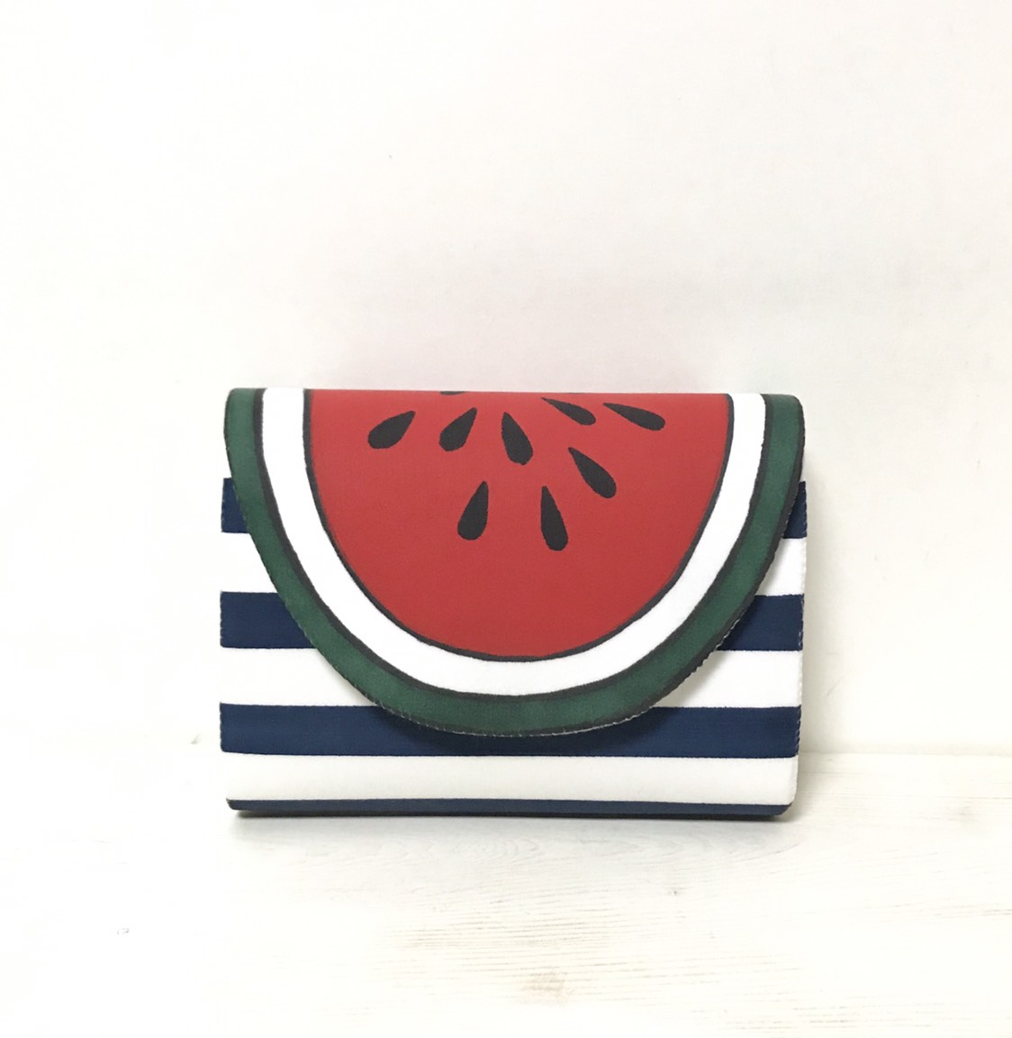 《受注制作》s u i k a   navy      四角い財布