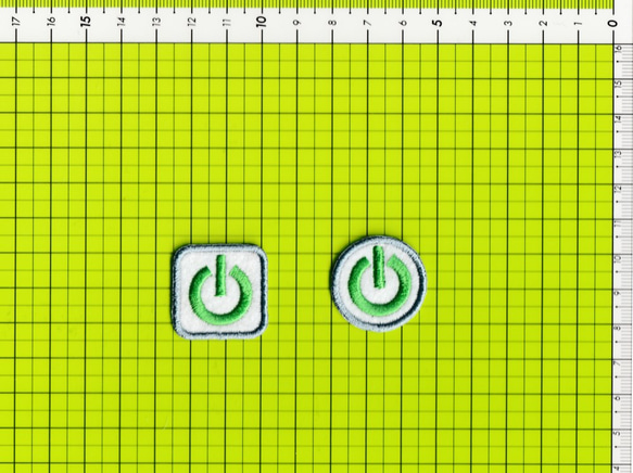 電源スイッチ　ワッペン 4枚目の画像